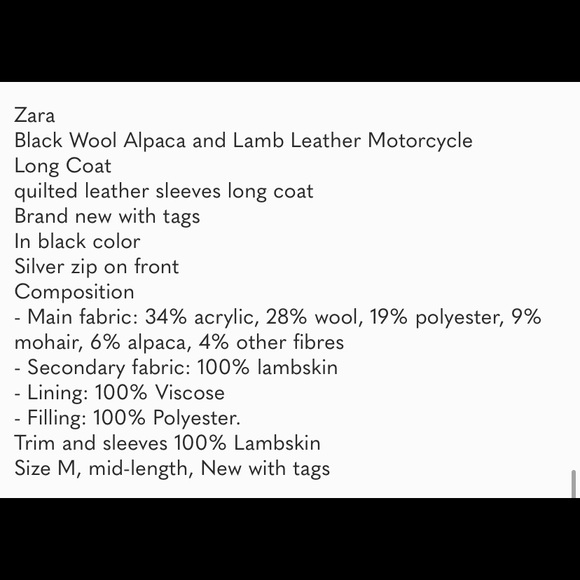 Zara coat - Picture 7 of 7